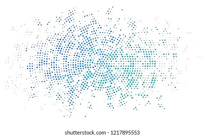 Light Blue, Green vector texture with disks. Illustration with set of shining colorful abstract circles. Pattern for ads, leaflets.