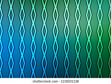 Light Blue, Green vector texture with lines, rhombuses. Shining colorful illustration with lines, rectangles. Pattern for websites, landing pages.