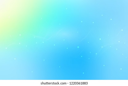 Light Blue, Green vector texture with disks. Glitter abstract illustration with blurred drops of rain. Beautiful design for your business natural advert.
