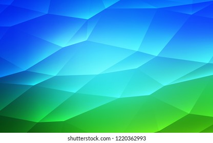 Light Blue, Green vector texture in triangular style. Illustration with set of colorful triangles. Smart design for your business advert.
