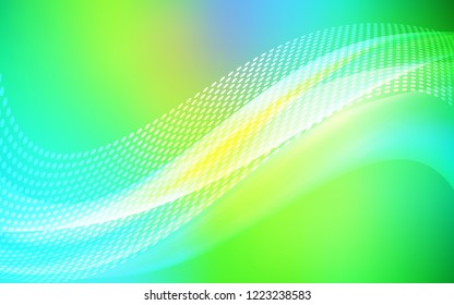 Light Blue, Green vector texture with disks, lines. Abstract illustration with colorful discs and triangles. New template for your brand book.