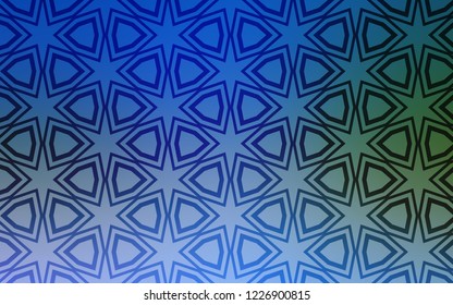 Light Blue, Green vector texture with beautiful stars. Glitter abstract illustration with colored stars. Pattern for wrapping gifts.