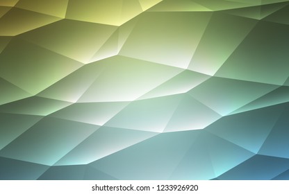 Light Blue, Green vector texture in triangular style. Glitter abstract illustration with triangular shapes. Smart design for your business advert.