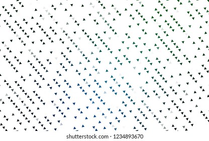Light Blue, Green vector texture in triangular style. Triangles on abstract background with colorful gradient. Pattern for commercials.