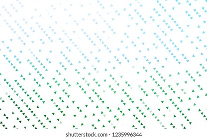 Light Blue, Green vector texture in triangular style. Glitter abstract illustration with triangular shapes. Best design for your ad, poster, banner.