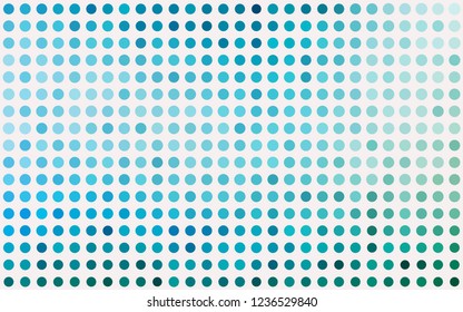Light Blue, Green vector texture with disks. Abstract illustration with colored bubbles in nature style. Pattern for beautiful websites.