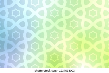 Light Blue, Green vector texture with beautiful stars. Glitter abstract illustration with colored stars. Best design for your ad, poster, banner.