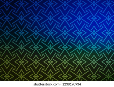 Light Blue, Green vector texture with colored lines. Shining colored illustration with narrow lines. Best design for your ad, poster, banner.