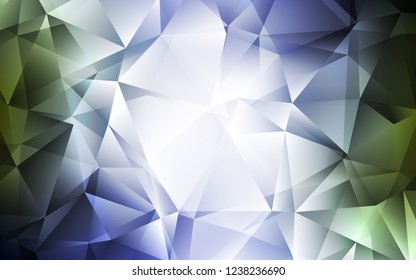 Light Blue, Green vector texture in triangular style. Glitter abstract illustration with triangular shapes. Smart design for your business advert.