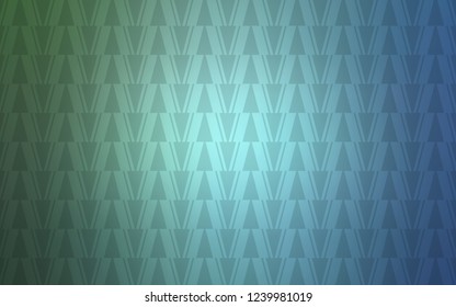 Light Blue, Green vector texture with triangular style. Beautiful illustration with triangles in nature style. Pattern for booklets, leaflets