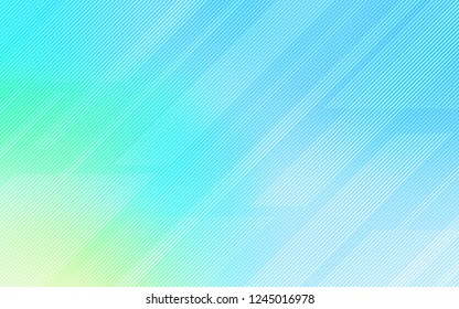 Light Blue, Green vector texture with colored lines. Decorative shining illustration with lines on abstract template. Smart design for your business advert.