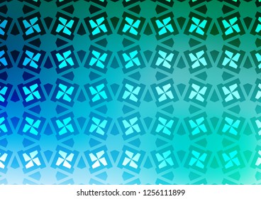 Light Blue, Green vector texture in poly style with cubes. Abstract gradient illustration with triangles, cubes. Pattern for busines ad, booklets, leaflets