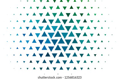 Light Blue, Green vector texture in triangular style. Glitter abstract illustration with triangular shapes. Smart design for your business advert.
