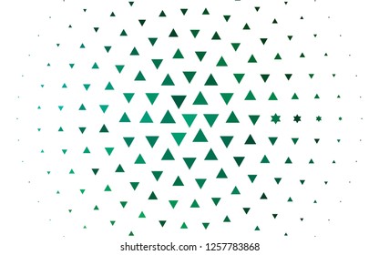 Light Blue, Green vector texture in triangular style. Beautiful illustration with triangles in nature style. Pattern can be used for websites.