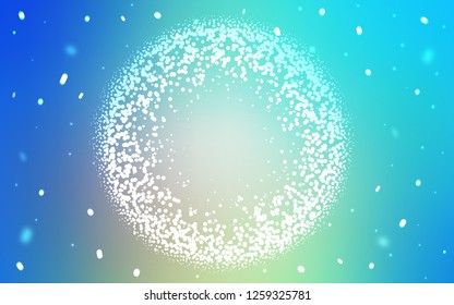 Light Blue, Green vector texture with disks. Abstract illustration with colored bubbles in nature style. Pattern for beautiful websites.