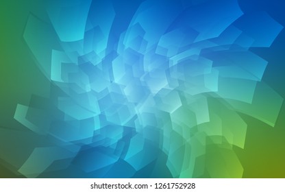 Light Blue, Green vector texture with colorful hexagons. Illustration of colored hexagons on white surface. Pattern can be used for landing pages.