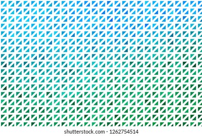 Light Blue, Green vector texture in triangular style. Triangles on abstract background with colorful gradient. Pattern for commercials.