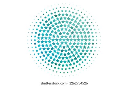 Light Blue, Green vector texture with beautiful stars. Decorative shining illustration with stars on abstract template. Best design for your ad, poster, banner.