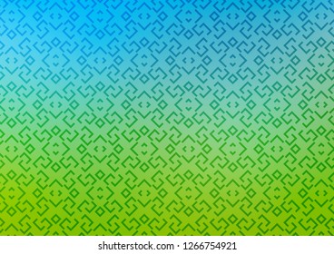 Light Blue, Green vector texture with colored lines. Lines on blurred abstract background with gradient. Pattern for business booklets, leaflets.