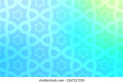 Light Blue, Green vector texture with beautiful stars. Modern geometrical abstract illustration with stars. Smart design for your business advert.