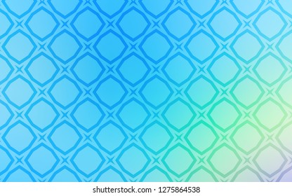 Light Blue, Green vector texture with beautiful stars. Glitter abstract illustration with colored stars. Pattern for new year ad, booklets.
