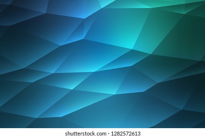 Light Blue, Green vector texture in triangular style. Beautiful illustration with triangles in nature style. Best design for your ad, poster, banner.