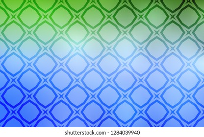 Light Blue, Green vector texture with beautiful stars. Decorative illustration with stars on abstract template. Best design for your ad, poster, banner.