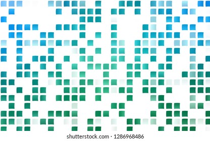 Light Blue, Green vector texture in rectangular style. Abstract gradient illustration with rectangles. Best design for your ad, poster, banner.