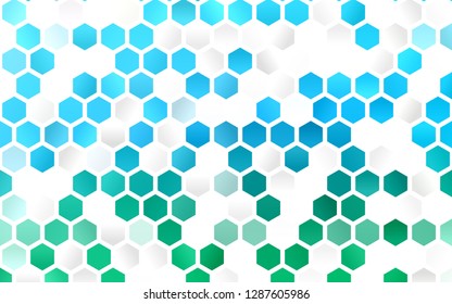Light Blue, Green vector texture with colorful hexagons. Illustration with set of colorful hexagons. New template for your brand book.