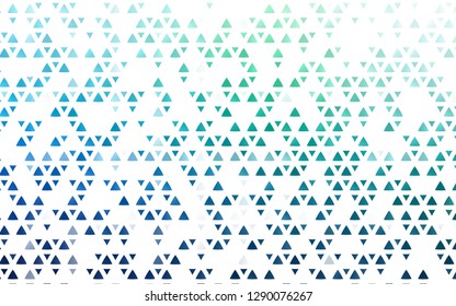 Light Blue, Green vector texture in triangular style. Abstract gradient illustration with triangles. Smart design for your business advert.