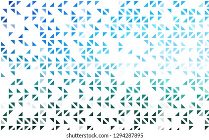 Light Blue, Green vector texture in triangular style. Beautiful illustration with triangles in nature style. Pattern can be used for websites.