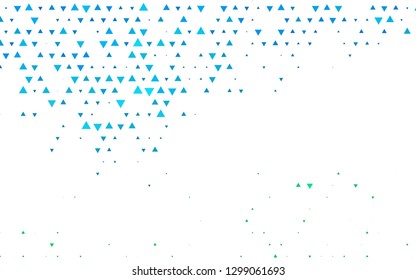 Light Blue, Green vector texture in triangular style. Decorative design in abstract style with triangles. Pattern for busines ad, booklets, leaflets