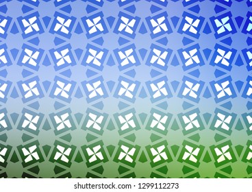 Light Blue, Green vector texture in poly style with cubes. Abstract gradient illustration with triangles, cubes. Modern template for your landing page.