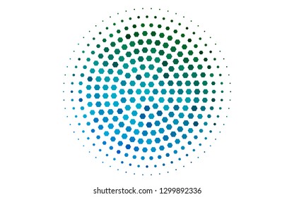 Light Blue, Green vector texture with colorful hexagons. Illustration of colored hexagons on white surface. New design for website's poster, banner.