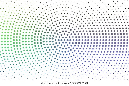Light Blue, Green vector  texture with disks. Illustration with set of shining colorful abstract circles. New template for your brand book.