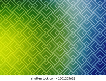 Light Blue, Green vector texture with colored lines. Shining illustration with lines on abstract template. Pattern for websites, landing pages.