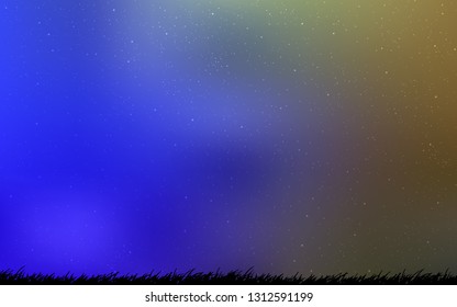 Light Blue, Green vector texture with milky way stars. Modern abstract illustration with Big Dipper stars. Pattern for astronomy websites.