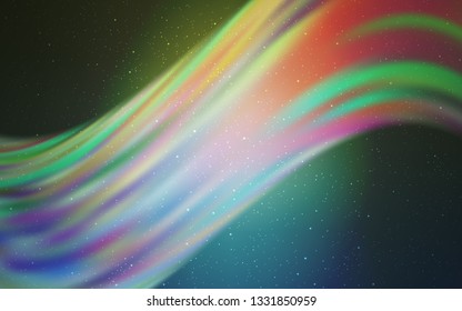 Light Blue, Green vector texture with milky way stars. Shining colored illustration with bright astronomical stars. Pattern for futuristic ad, booklets.