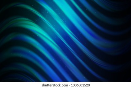 Light Blue, Green vector texture with milky way stars. Shining colored illustration with bright astronomical stars. Best design for your ad, poster, banner.