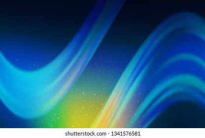 Light Blue, Green vector texture with milky way stars. Modern abstract illustration with Big Dipper stars. Pattern for astrology websites.