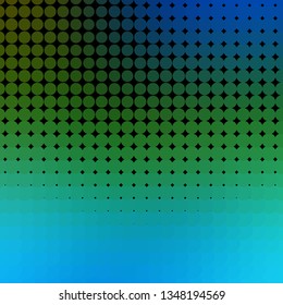 Light Blue, Green vector texture with circles. Abstract decorative design in gradient style with bubbles. Pattern for websites, landing pages.