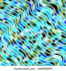 Light Blue, Green vector texture with wry lines. Abstract gradient illustration with wry lines. Template for cellphones.