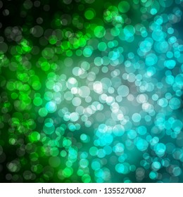 Light Blue, Green vector texture with circles. Abstract illustration with colorful spots in nature style. Pattern for booklets, leaflets.