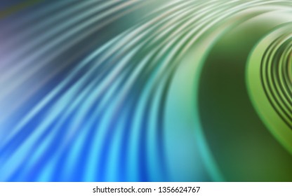 Light Blue, Green vector texture with curved lines. A circumflex abstract illustration with gradient. New composition for your brand book.