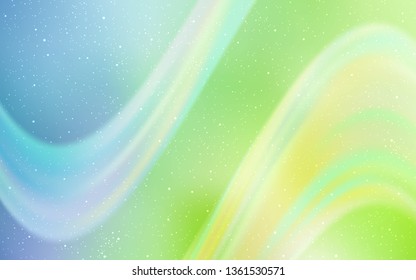 Light Blue, Green vector texture with milky way stars. Shining illustration with sky stars on abstract template. Pattern for astronomy websites.
