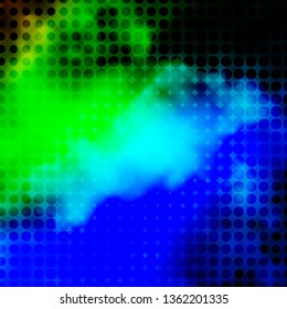 Light Blue, Green vector texture with circles. Abstract illustration with colorful spots in nature style. Design for posters, banners.