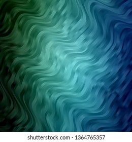 Light Blue, Green vector texture with curves. Abstract illustration with gradient bows. Pattern for commercials, ads.