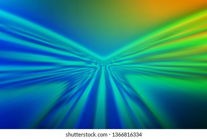 Light Blue, Green vector texture with bent lines. A shining illustration, which consists of curved lines. Abstract design for your web site.