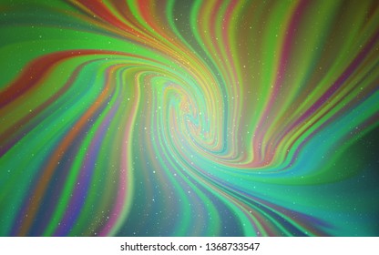 Light Blue, Green vector texture with milky way stars. Modern abstract illustration with Big Dipper stars. Best design for your ad, poster, banner.