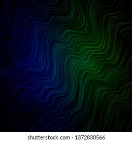 Light Blue, Green vector texture with circular arc. Abstract illustration with gradient bows. Pattern for websites, landing pages.